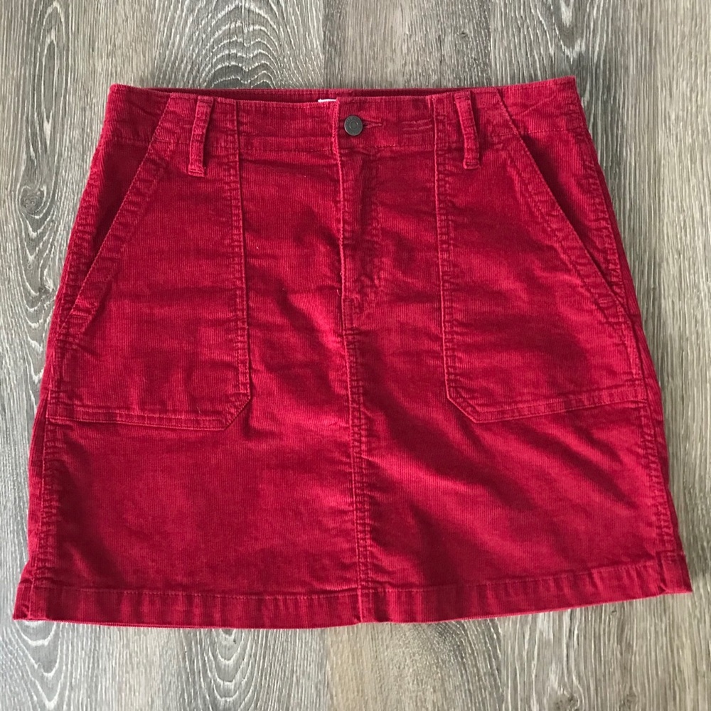 Old Navy corduroy deep red pocket skirt